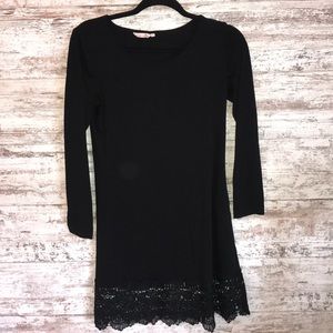 Black dress, lace bottom